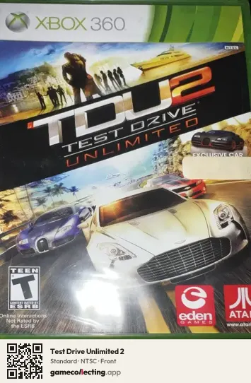 Test Drive Unlimited 2 Xbox 360, NTSC box front