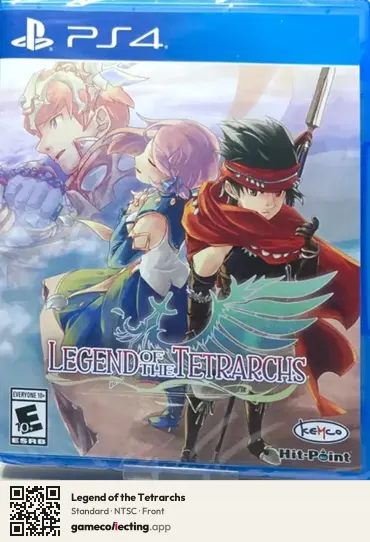 Legend of the Tetrarchs PlayStation 4, NTSC box front