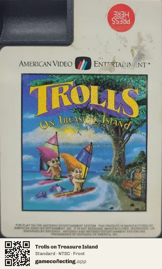 Trolls on Treasure Island Nintendo Entertainment System, NTSC box front
