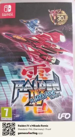 Raiden IV x Mikado Remix Nintendo Switch, Germany box front