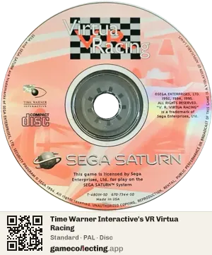 Time Warner Interactive's VR Virtua Racing Sega Saturn, PAL disc