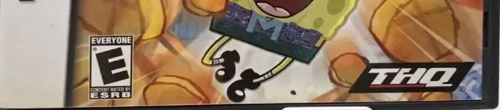SpongeBob SquarePants: The Yellow Avenger, the ESRB box on its front