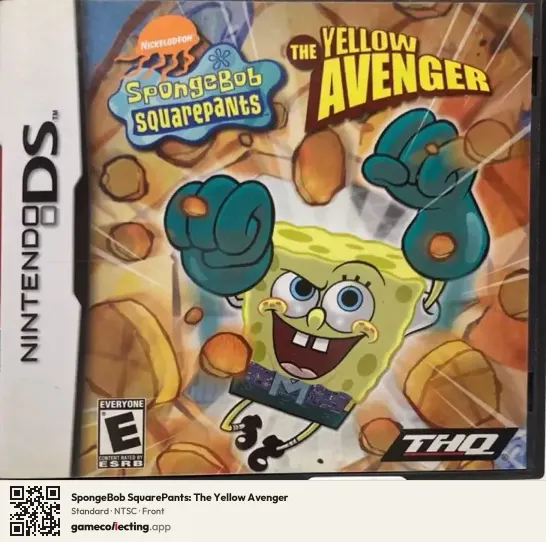 SpongeBob SquarePants: The Yellow Avenger Nintendo DS, NTSC box front