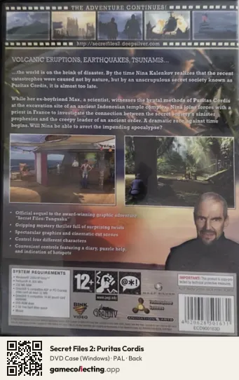 Secret Files 2: Puritas Cordis Computer, PAL box back
