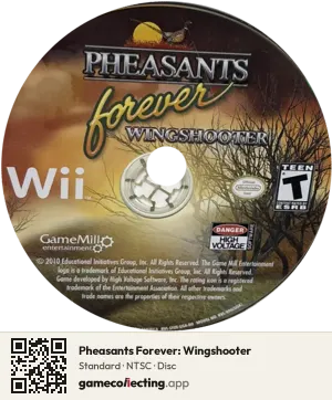 Pheasants Forever: Wingshooter Nintendo Wii, NTSC disc