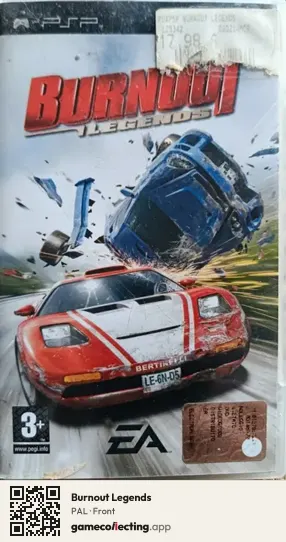 Burnout Legends PlayStation Portable, PAL box front