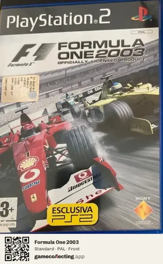 Formula One 2003 PlayStation 2, PAL box front
