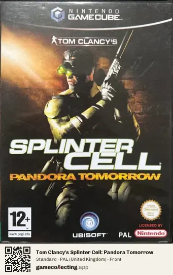 Tom Clancy's Splinter Cell: Pandora Tomorrow Nintendo GameCube, United Kingdom box front