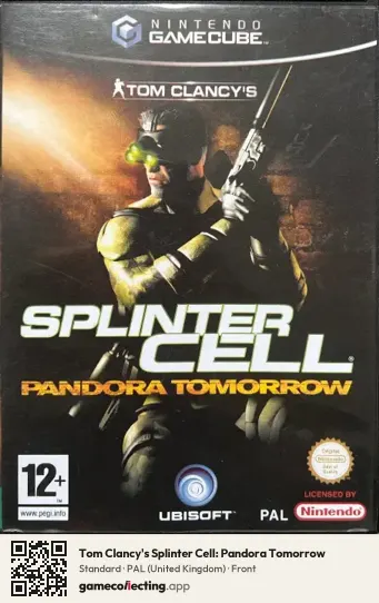 Tom Clancy's Splinter Cell: Pandora Tomorrow Nintendo GameCube, United Kingdom box front