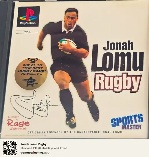 Jonah Lomu Rugby PlayStation, United Kingdom box front