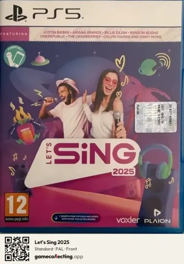 Let's Sing 2025 PlayStation 5, PAL box front