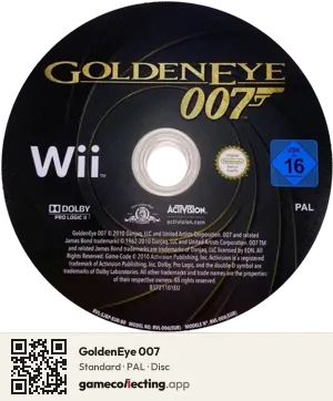 GoldenEye 007 Nintendo Wii, PAL disc