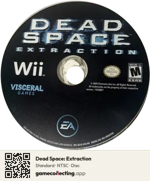 Dead Space: Extraction Nintendo Wii, NTSC disc