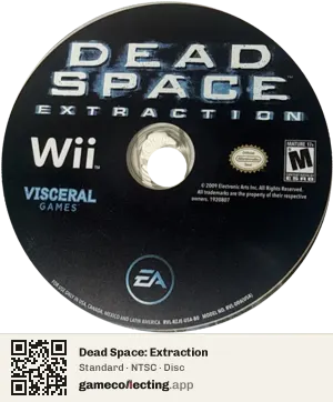 Dead Space: Extraction Nintendo Wii, NTSC disc