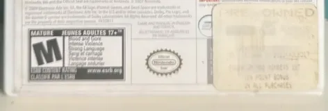 Dead Space: Extraction, the ESRB box on its front