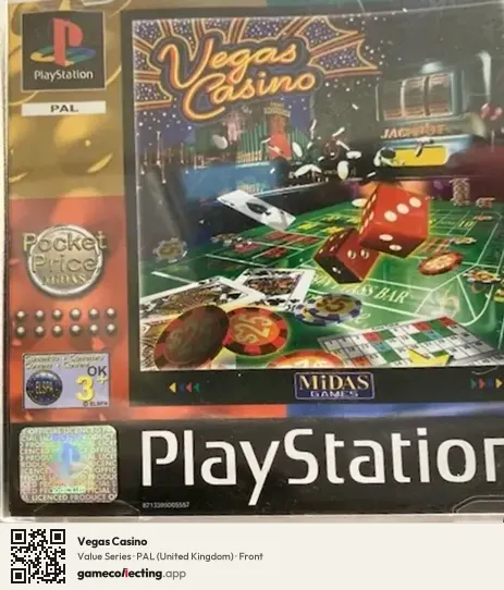 Vegas Casino PlayStation, United Kingdom box front