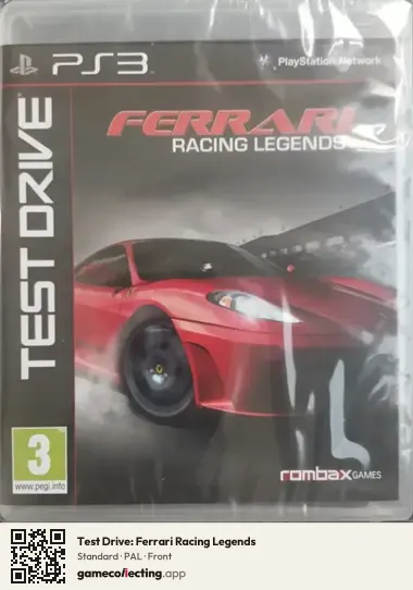 Test Drive: Ferrari Racing Legends PlayStation 3, PAL box front