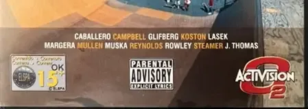 Tony Hawk's Pro Skater 3, the ELSPA age band on its front
