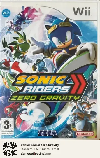 Sonic Riders: Zero Gravity Nintendo Wii, France box front