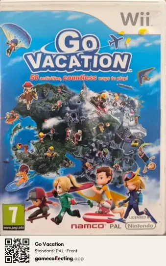Go Vacation Nintendo Wii, PAL box front