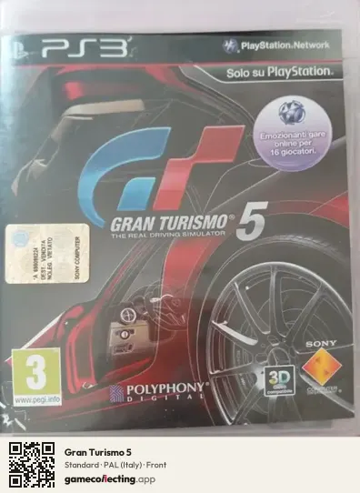 Gran Turismo 5 PlayStation 3, Italy box front