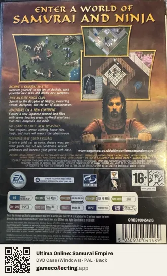 Ultima Online: Samurai Empire Computer, PAL box back