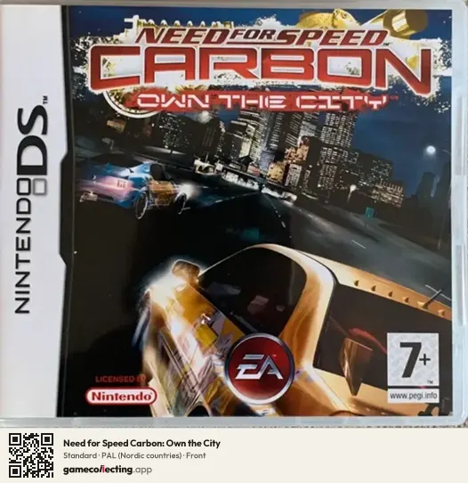 Need for Speed Carbon: Own the City Nintendo DS, Nordic countries box front