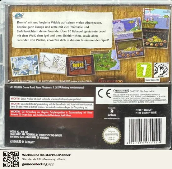 Wickie und die starken Männer Nintendo DS, Germany box back