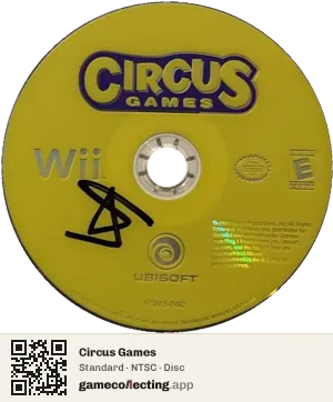 Circus Games Nintendo Wii, NTSC disc