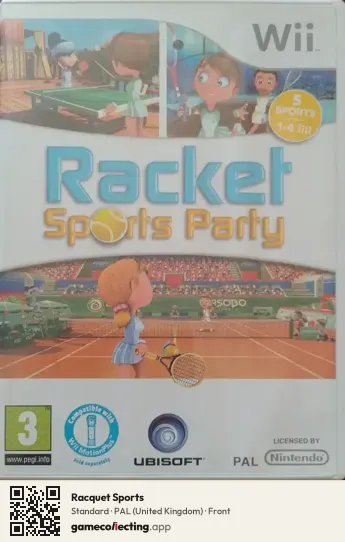 Racquet Sports Nintendo Wii, United Kingdom box front