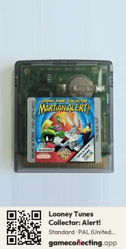 Looney Tunes Collector: Alert! Game Boy Color, PAL cartridge label