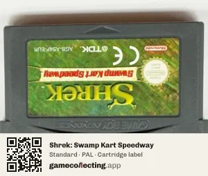 Shrek: Swamp Kart Speedway Game Boy Advance, PAL cartridge label