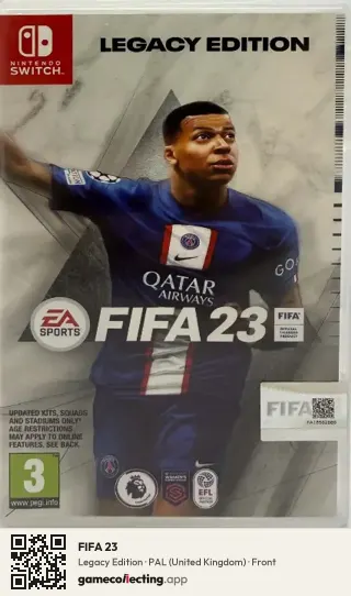 FIFA 23 Nintendo Switch, United Kingdom box front