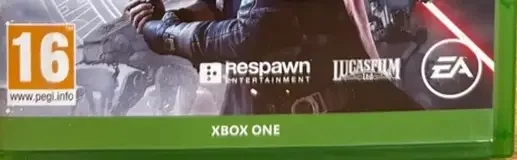 Star Wars Jedi: Fallen Order, the PEGI square on its front