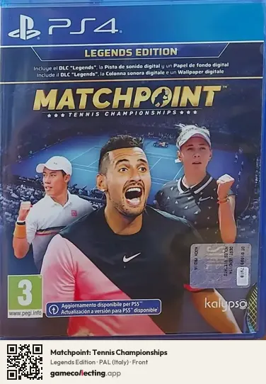 Matchpoint: Tennis Championships PlayStation 4, Italy box front
