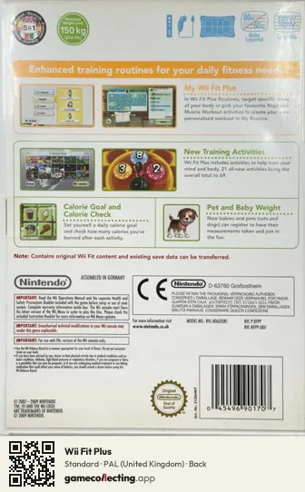 Wii Fit Plus Nintendo Wii, United Kingdom box back