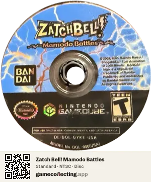 Zatch Bell! Mamodo Battles Nintendo GameCube, NTSC disc