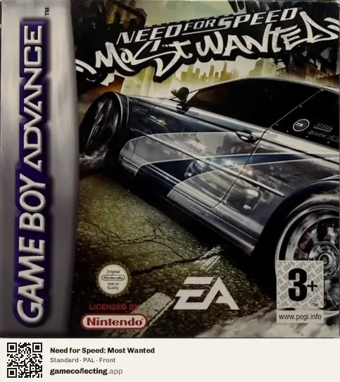 Need for Speed: Most Wanted Game Boy Advance, PAL box front