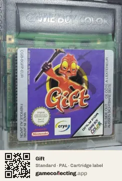 Gift Game Boy Color, PAL cartridge label