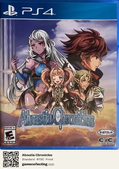 Alvastia Chronicles PlayStation 4, NTSC box front