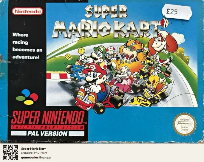 Super Mario Kart Super Nintendo Entertainment System, PAL box front
