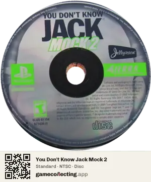 You Don't Know Jack Mock 2 PlayStation, NTSC disc