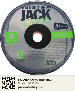 You Don't Know Jack Mock 2 PlayStation, NTSC disc