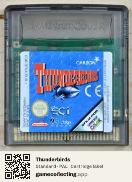 Thunderbirds Game Boy Color, PAL cartridge label