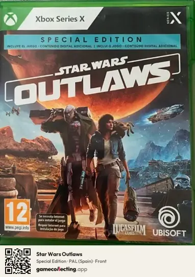 Star Wars Outlaws Xbox Series X, Spain box front
