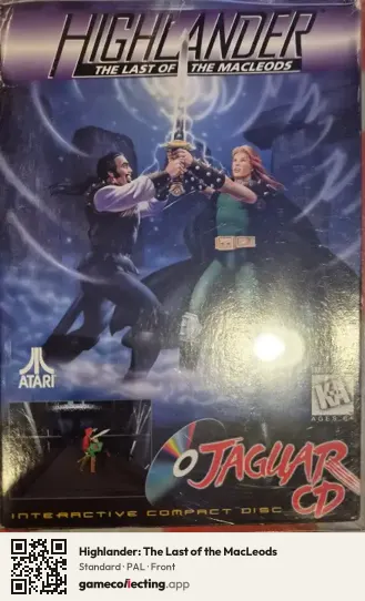 Highlander: The Last of the MacLeods Atari Jaguar CD, PAL box front