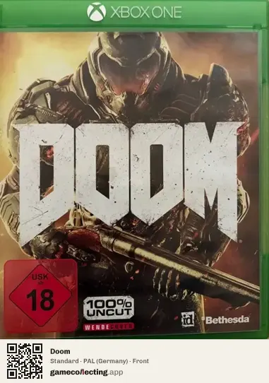 Doom Xbox One, Germany box front