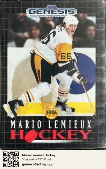 Mario Lemieux Hockey Sega Mega Drive / Genesis, NTSC box front