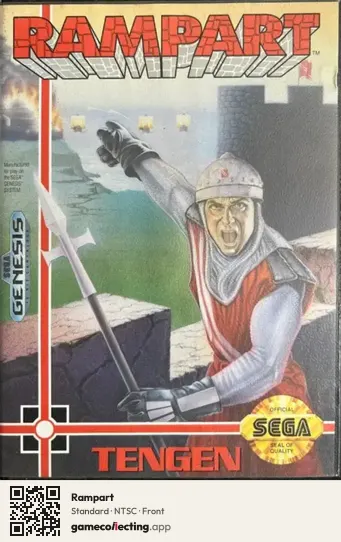 Rampart Sega Mega Drive / Genesis, NTSC box front