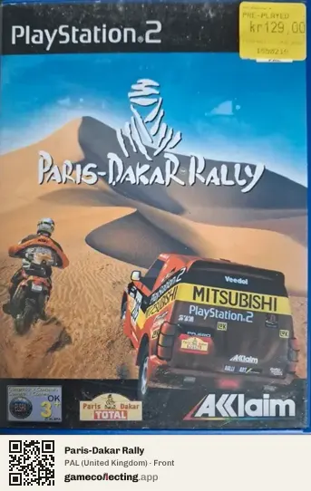 Paris-Dakar Rally PlayStation 2, United Kingdom box front
